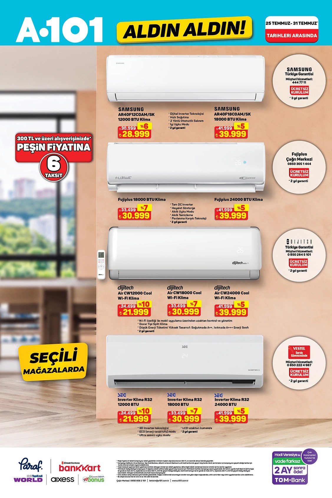 A101 · Aldın Aldın · Gelecek Hafta · Sayfa 13 (30 Temmuz'dan itibaren)