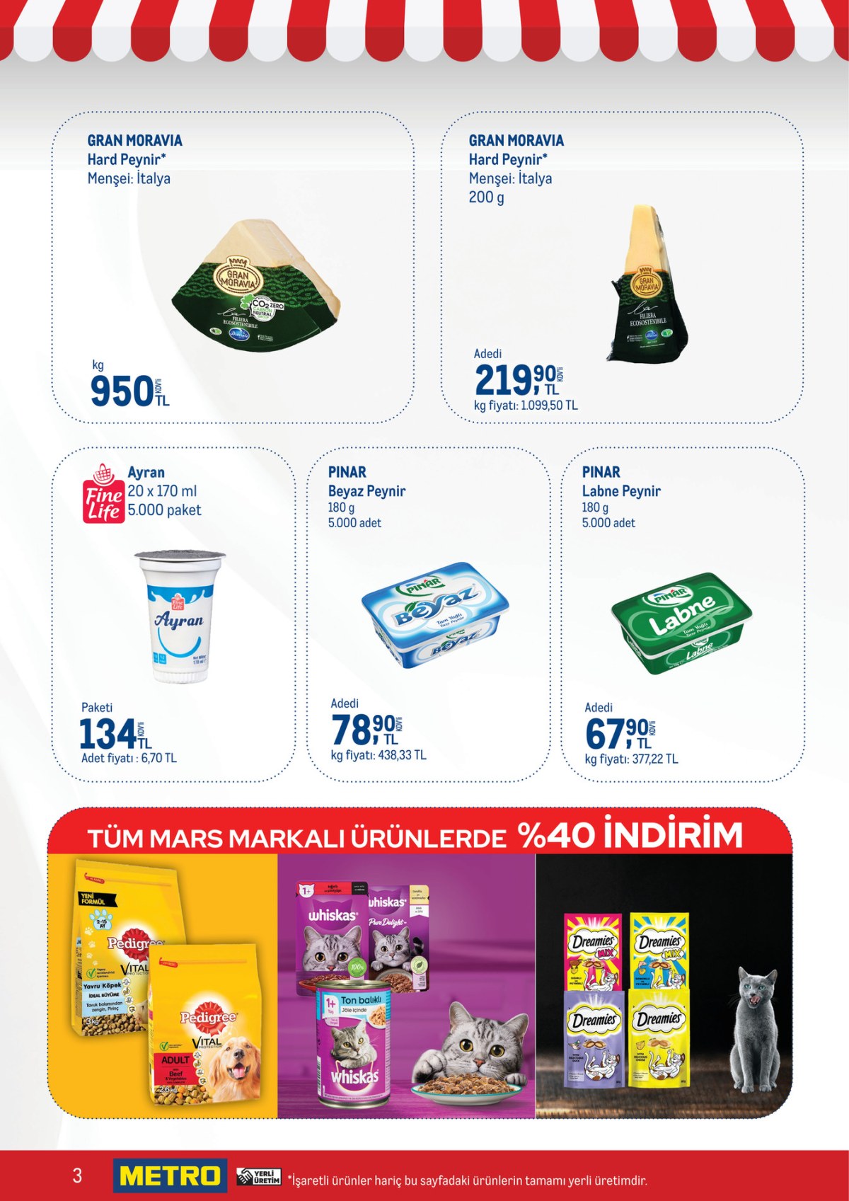 Metro · İşletmenizin Temel Ürünleri Temmuz 2026 · Sayfa 3 (01.07–31.07)