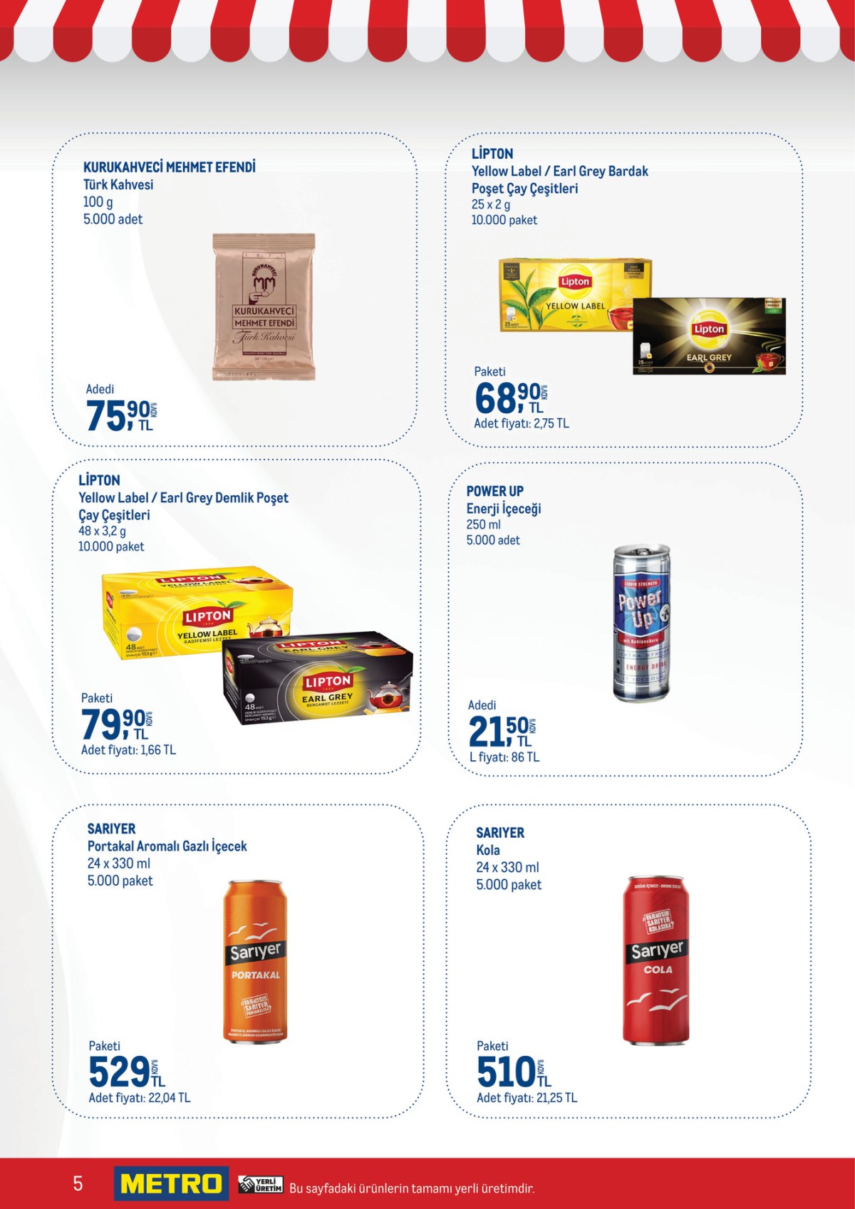 Metro · İşletmenizin Temel Ürünleri Temmuz 2026 · Sayfa 5 (01.07–31.07)