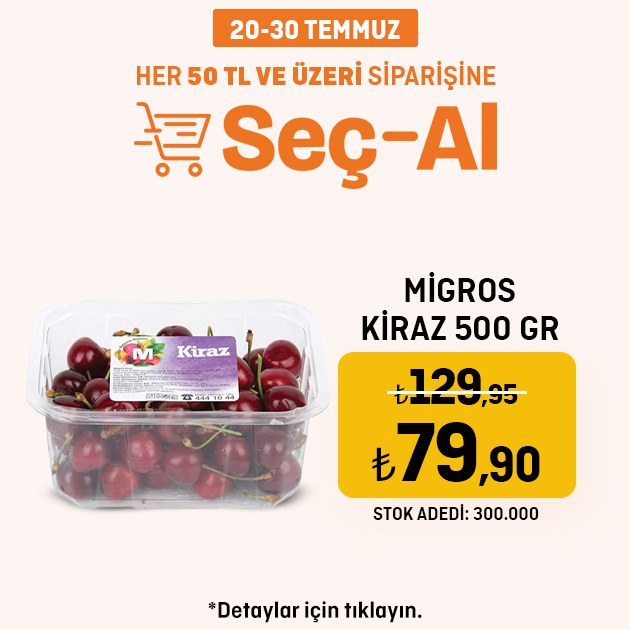 Migros · Seç-Al 20-30 Temmuz 1 freebox 3 · 20.07–30.07 · Sayfa 3