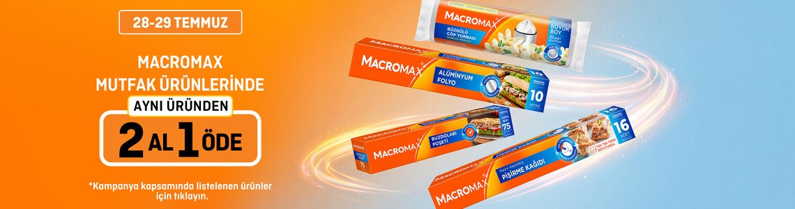 Migros · Seçili Macromax Mutfak Ürünlerinde 2 Al 1 Öde · Sayfa 9