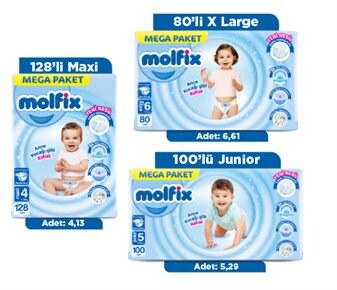 Molfix Bebek Bezi Mega Fırsat Paketi