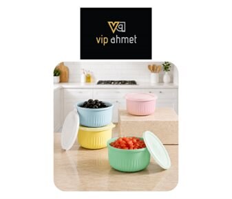 Vip Ahmet Vakumlu Yuvarlak Saklama Kabı ~0,3 L