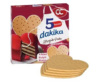 CC Çikolata Kalp Mozaik  Pasta Bisküvi