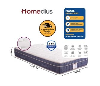 HOMEDIUS MULTİCOMFORT VİSCO TORBA YAYLI TEK KİŞİLİK YATAK