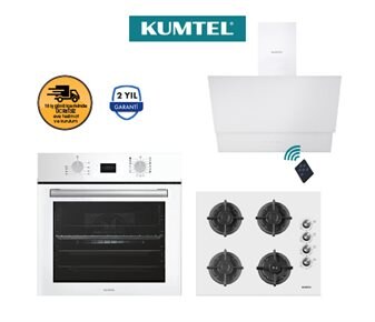 KUMTEL 15 PROGRAM   BEYAZ CAM ANKASTRE SET