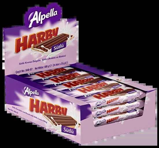 Alpella Harby Sütlü Bisküvi 25 g 24'lü
