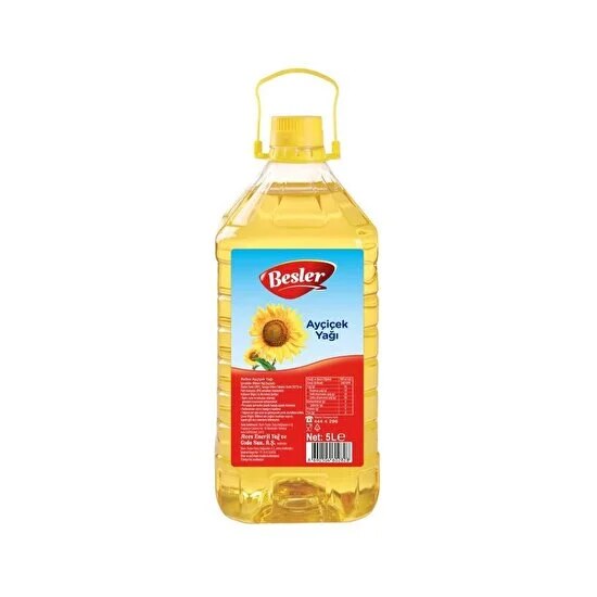 Besler Ayçiçek Yağı Dar Ağız Pet 5 L