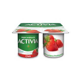 Activia Doğal Probiyotik Çilekli Yoğurt 4 x 100 G