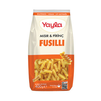 Yayla Glutensiz Mısır Pirinç Fusilli 400 G
