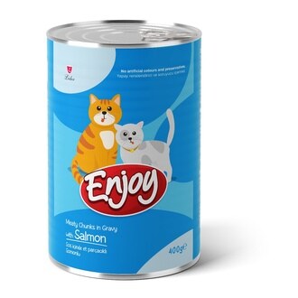 Enjoy Yetişkin Kedi Somonlu Konserve Mama 400 G