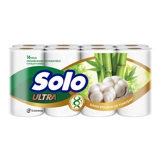 Solo Ultra Organik Bambu & Pamuk Özlü Tuvalet Kağıdı 16'lı