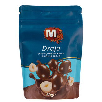 Migros Sütlü Çikolata Kaplı Fındık Draje 60 G