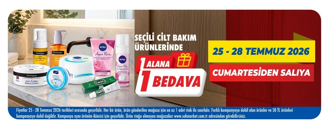 ŞOK · Haftasonu-Cilt Bakım · 25.07–28.07 · Sayfa 2