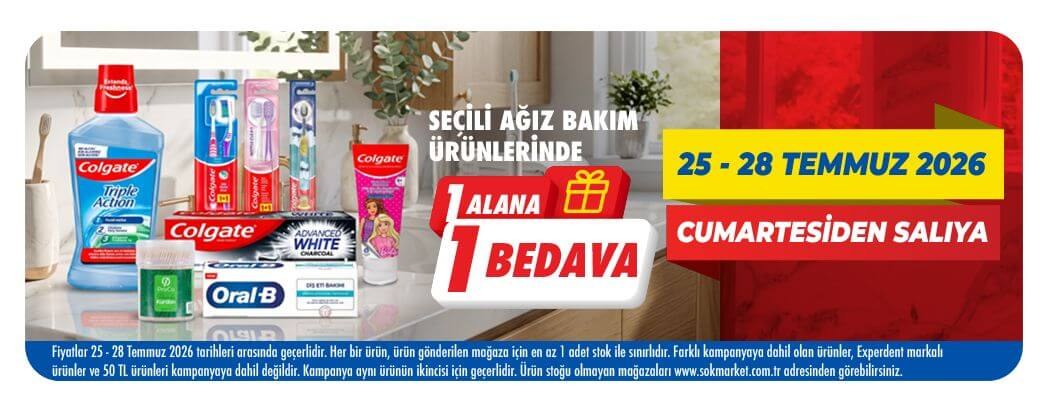 ŞOK · Haftasonu-Ağız Bakım · 25.07–28.07 · Sayfa 1